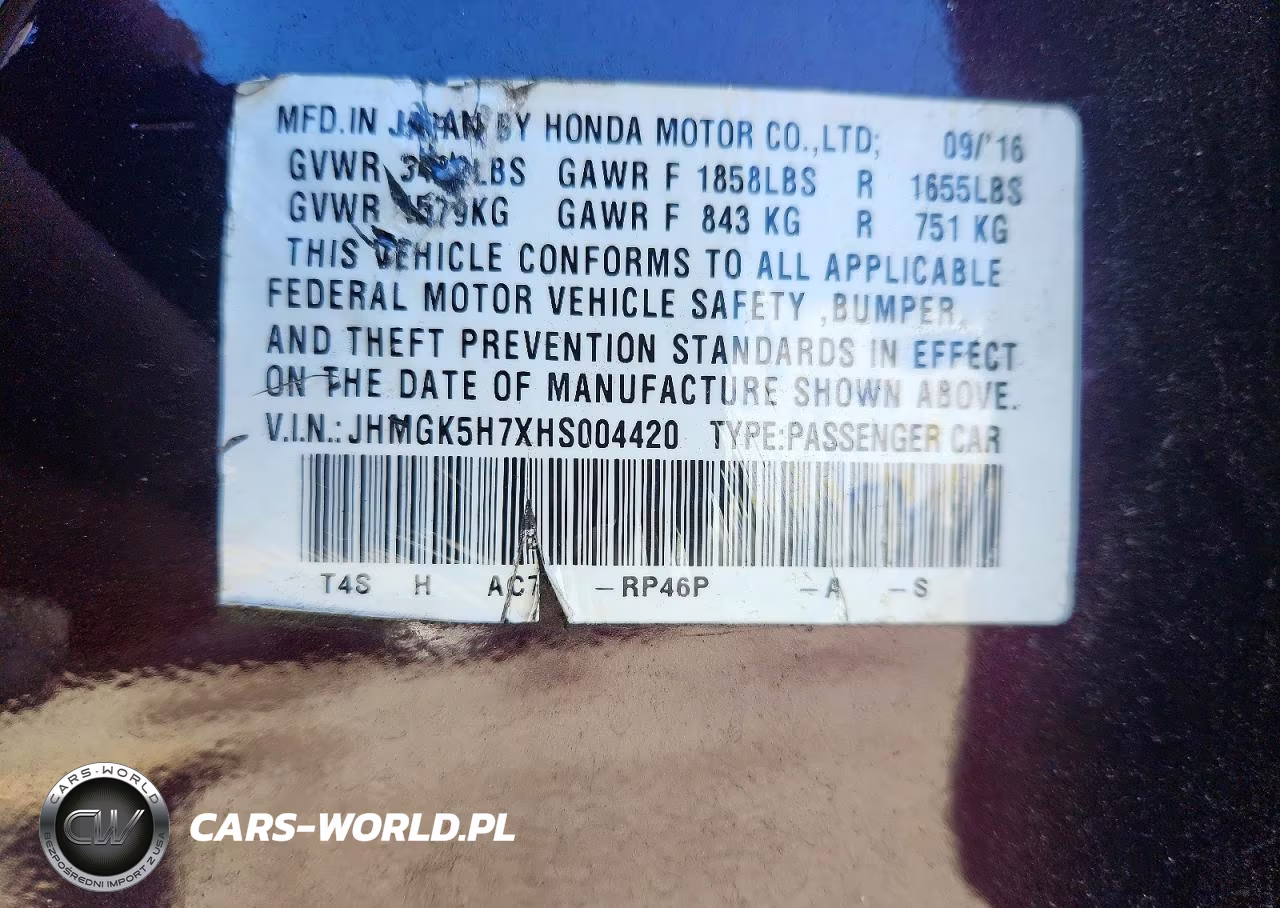 2017 Honda Fit Ex VIN:JHMGK5H7XHS004420 - 13