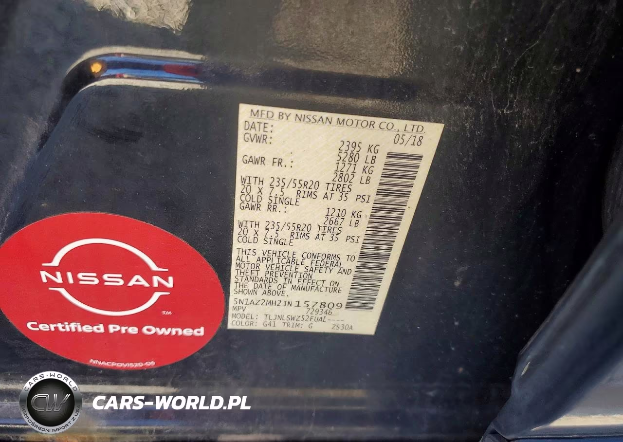 2018 Nissan Murano Platinum VIN:5N1AZ2MH2JN157809 - 13