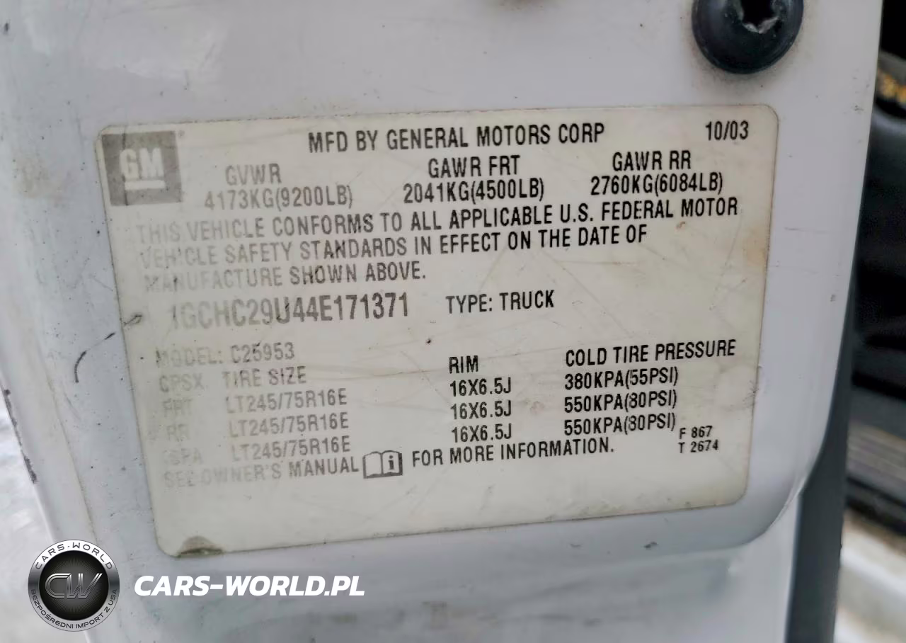 2004 Chevrolet Silverado C2500 Heavy Duty VIN:1GCHC29U44E171371 - 13