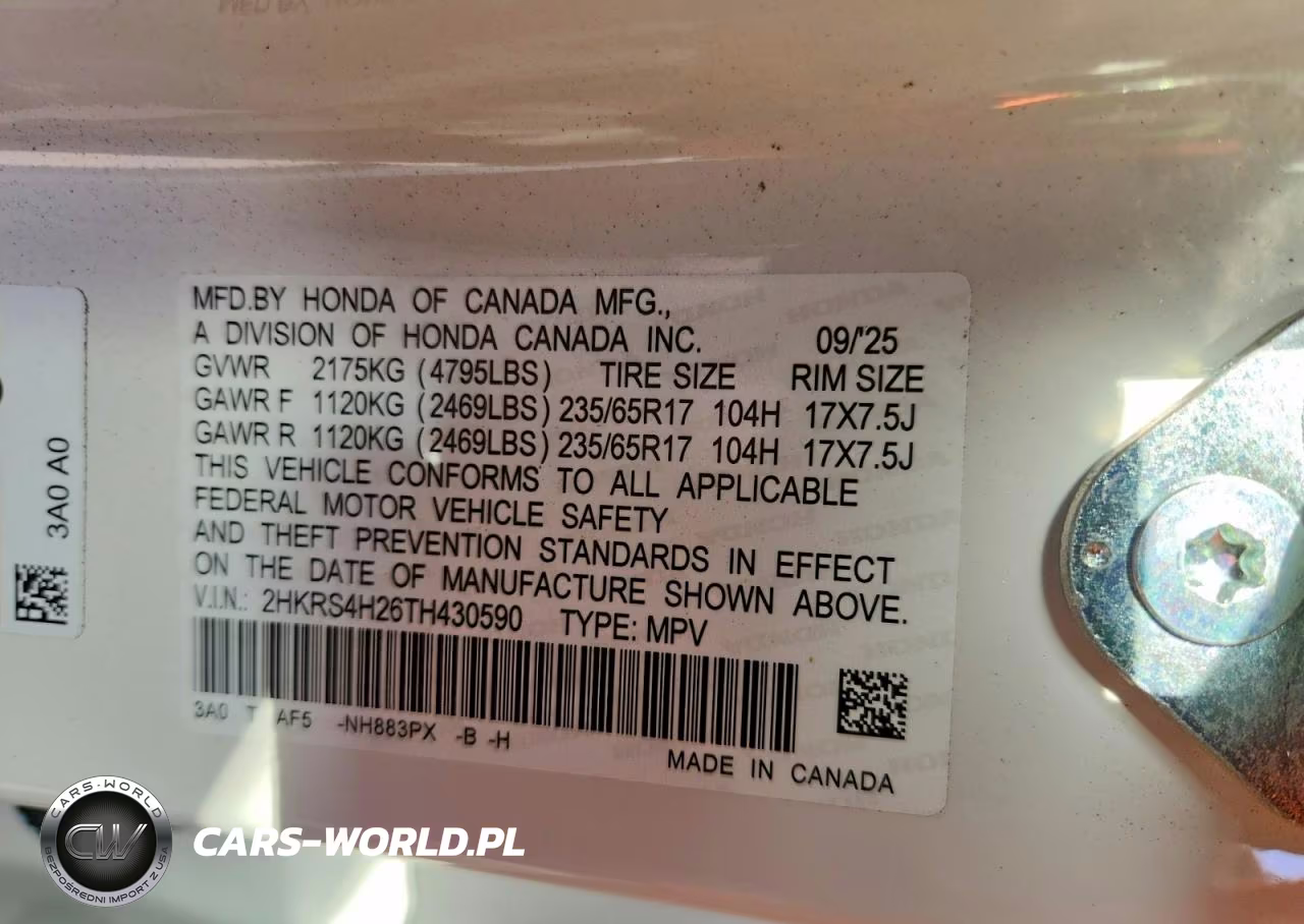 2026 Honda Cr-V Lx VIN:2HKRS4H26TH430590 - 13
