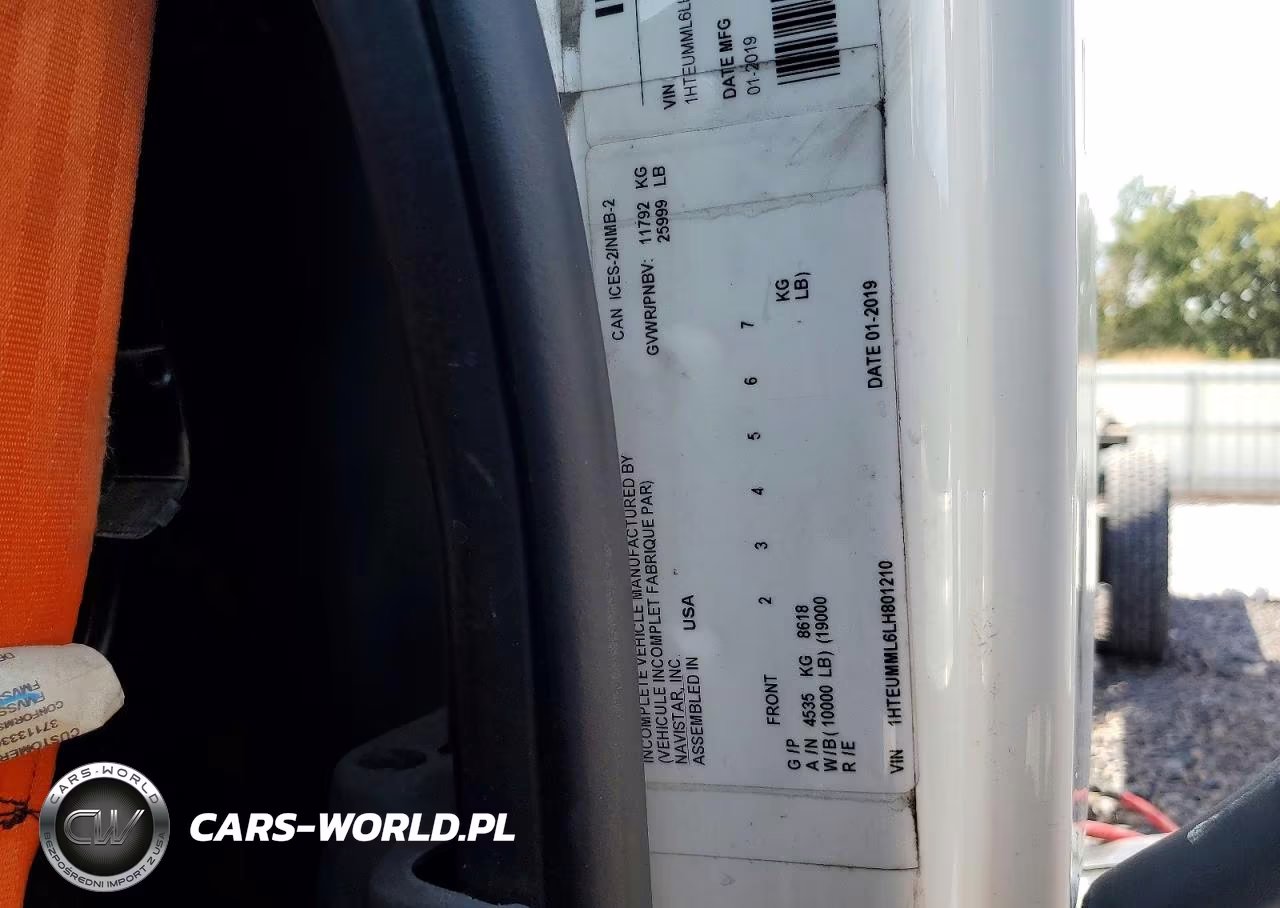 2020 International Mv607 Truck Cab And Chassis VIN:1HTEUMML6LH801210 - 12