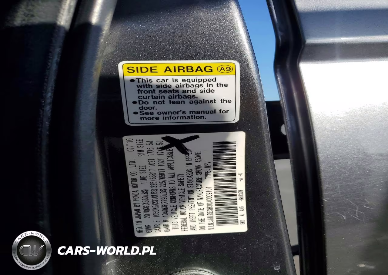2010 Honda Cr-V Lx VIN:JHLRE3H30AC009101 - 13