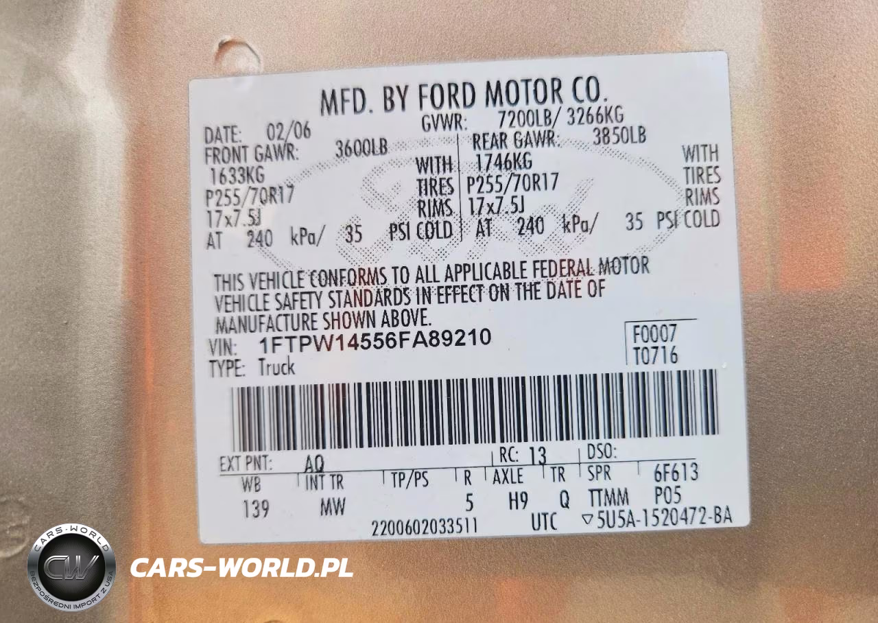 2006 Ford F150 Supercrew VIN:1FTPW14556FA89210 - 12