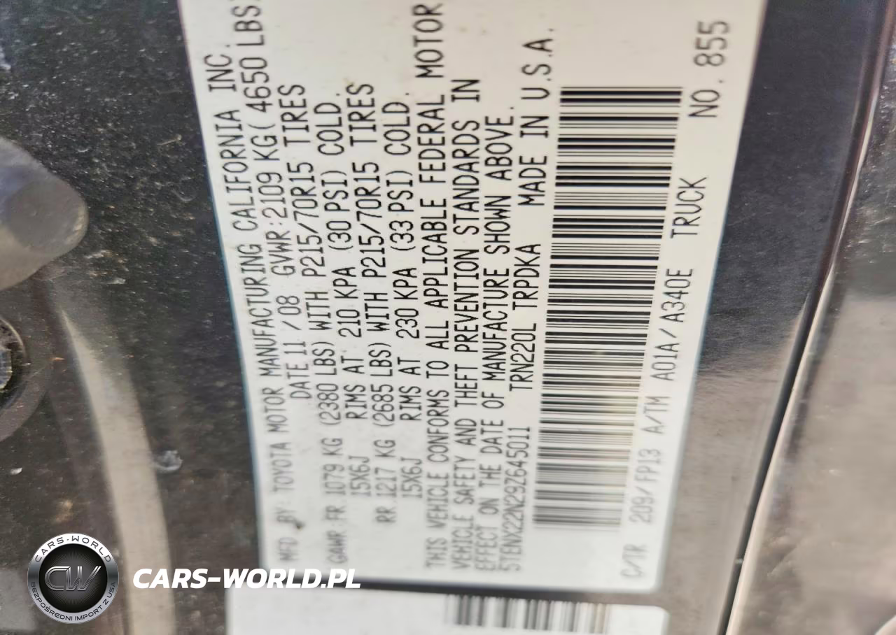 2009 Toyota Tacoma Base VIN:5TENX22N29Z645011 - 12