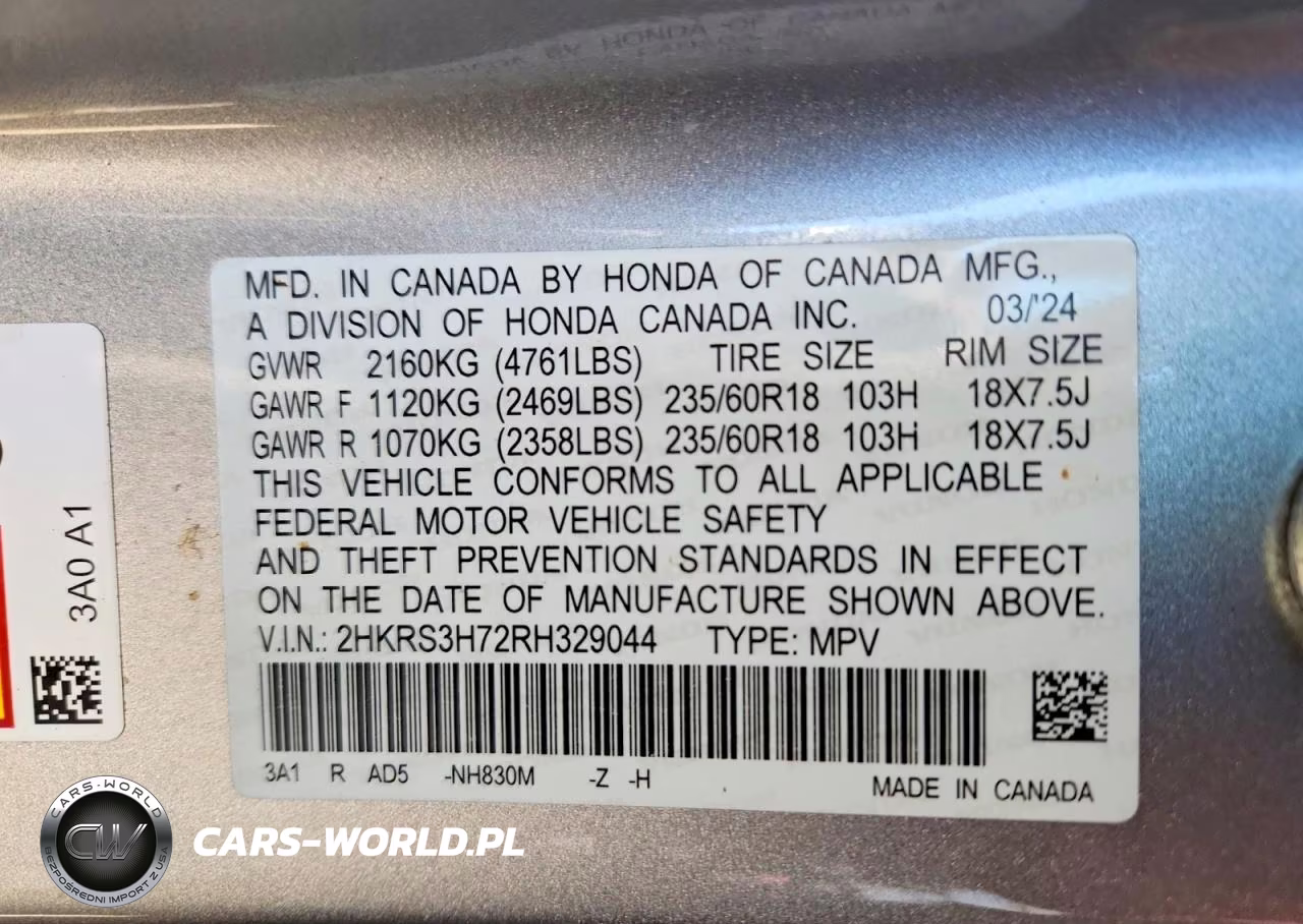 2024 Honda Cr-V Exl VIN:2HKRS3H72RH329044 - 14