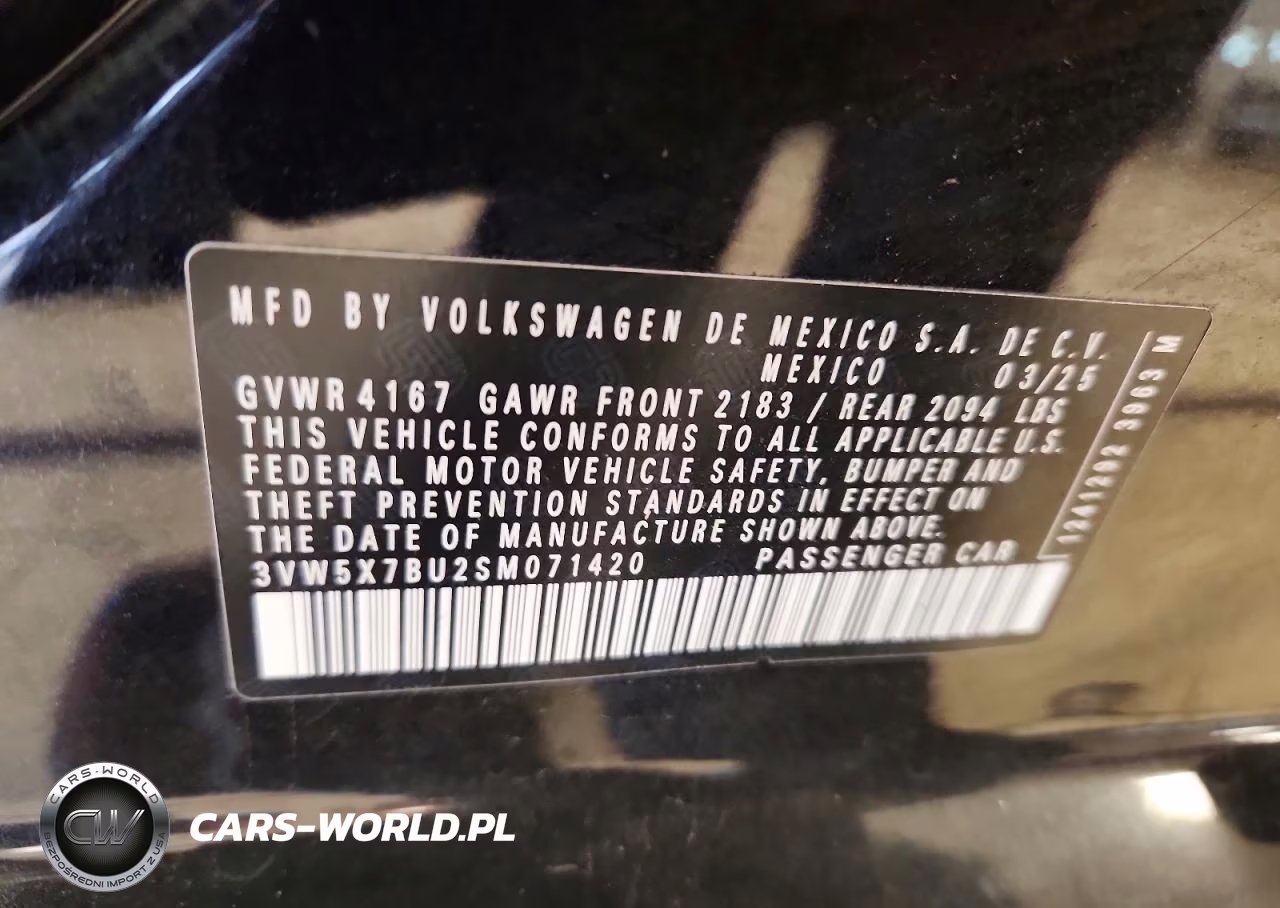 2025 Volkswagen Jetta S VIN:3VW5X7BU2SM071420 - 12