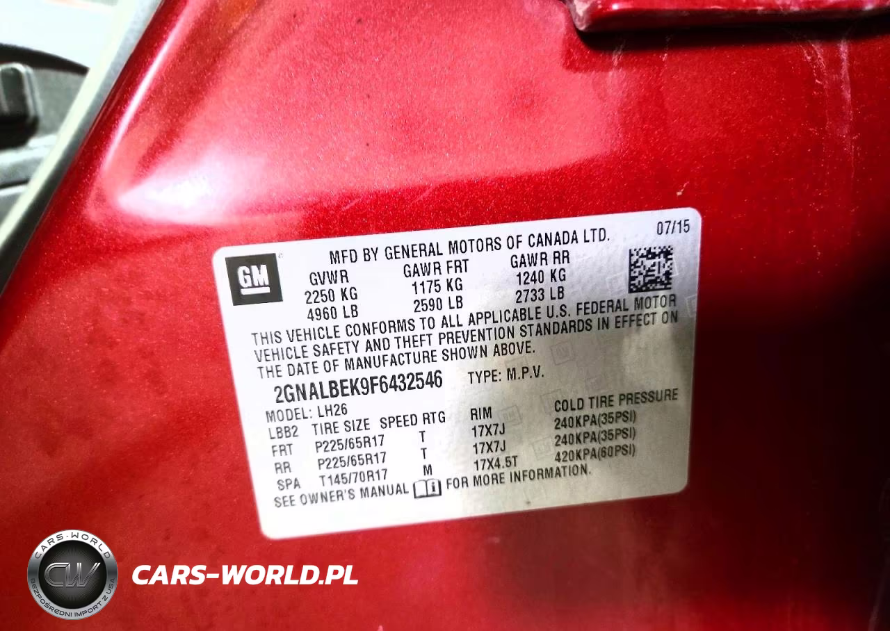 2015 Chevrolet Equinox Lt VIN:2GNALBEK9F6432546 - 12