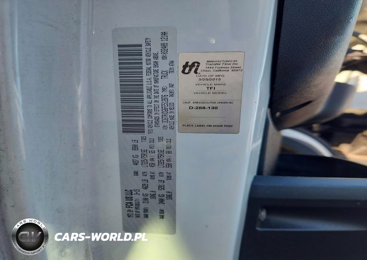 2015 Ram Promaster 2500 Delivery Van VIN:3C6TRVDG6FE512876 - 13