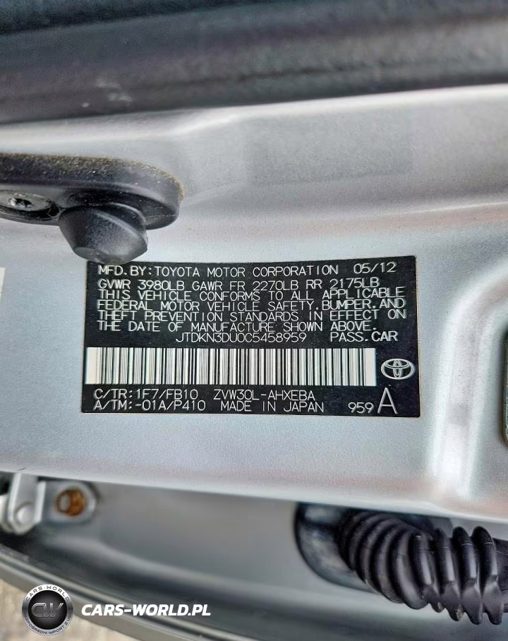 2012 Toyota Prius Three VIN:JTDKN3DU0C5458959 - 12