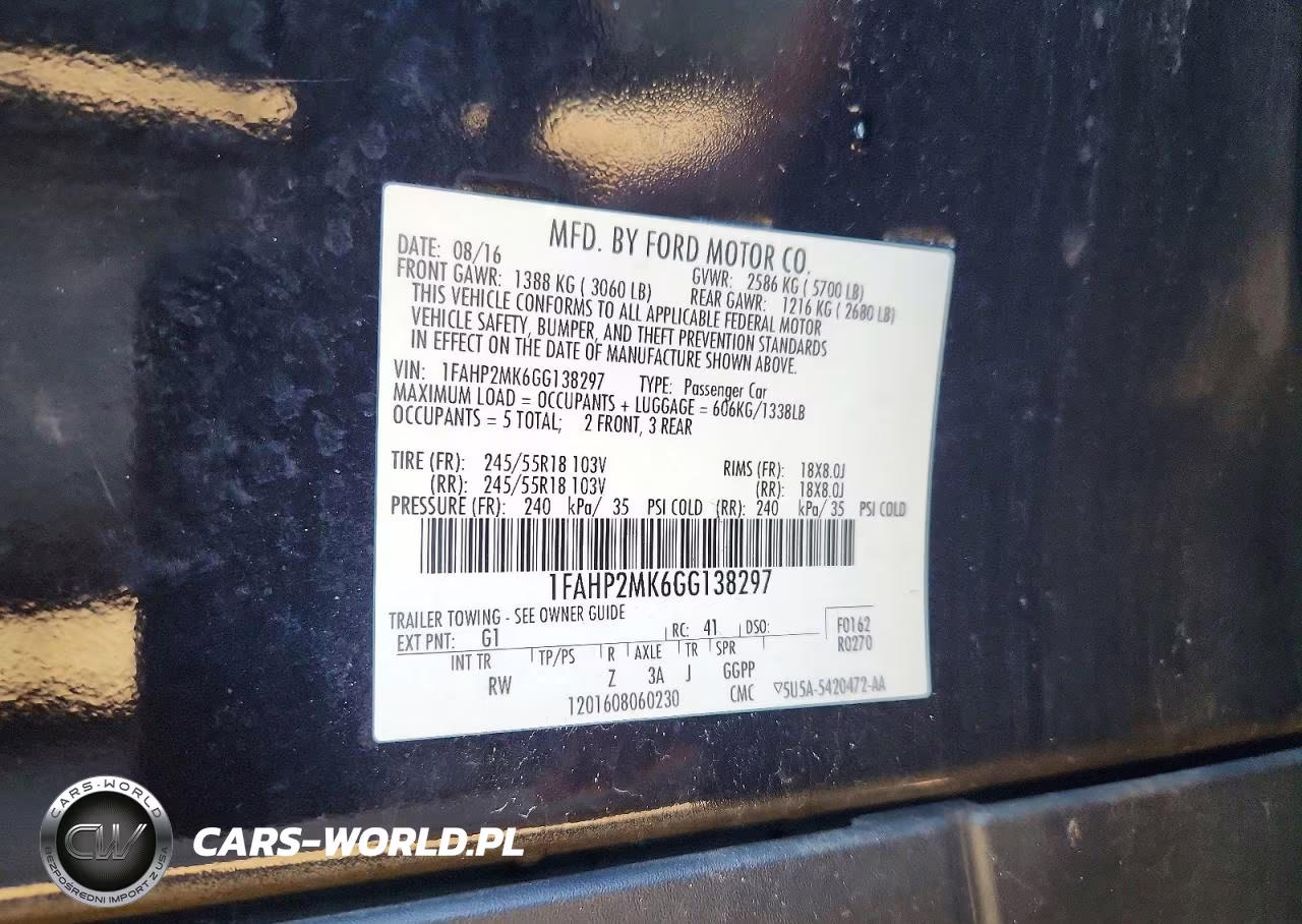 2016 Ford Taurus Police Interceptor VIN:1FAHP2MK6GG138297 - 12