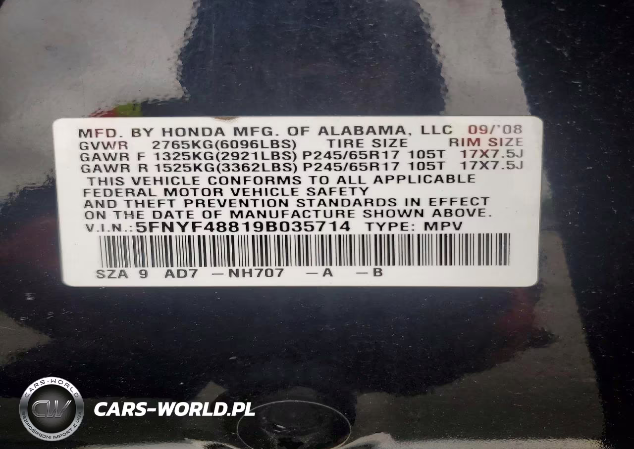 2009 Honda Pilot Touring VIN:5FNYF48819B035714 - 13