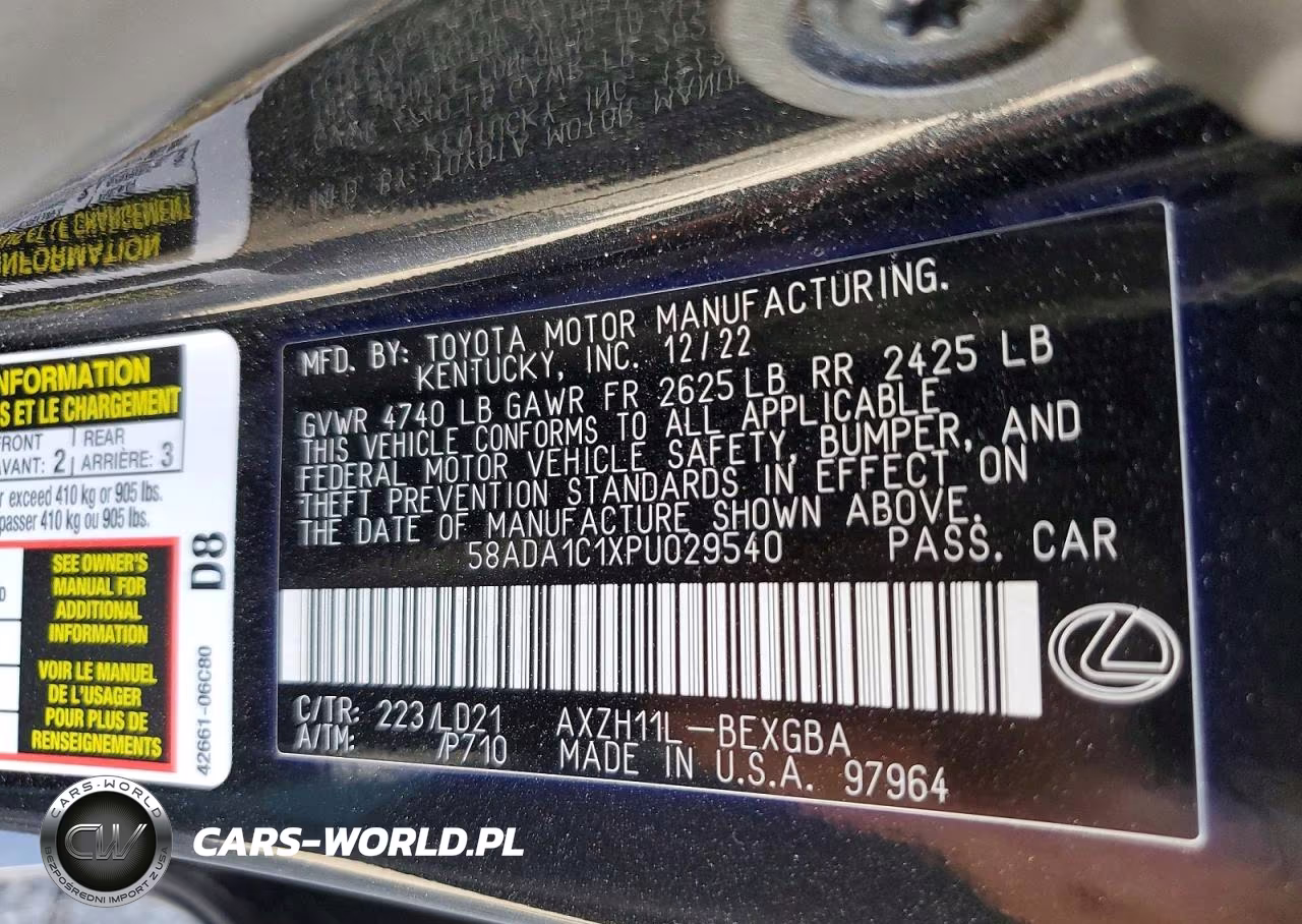 2023 Lexus Es 300H Base VIN:58ADA1C1XPU029540 - 12