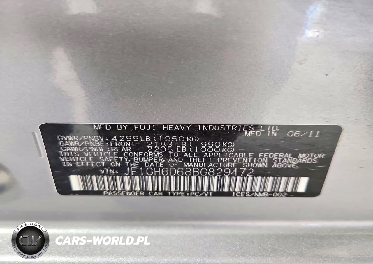 2011 Subaru Impreza Outback Sport VIN:JF1GH6D68BG829472 - 11