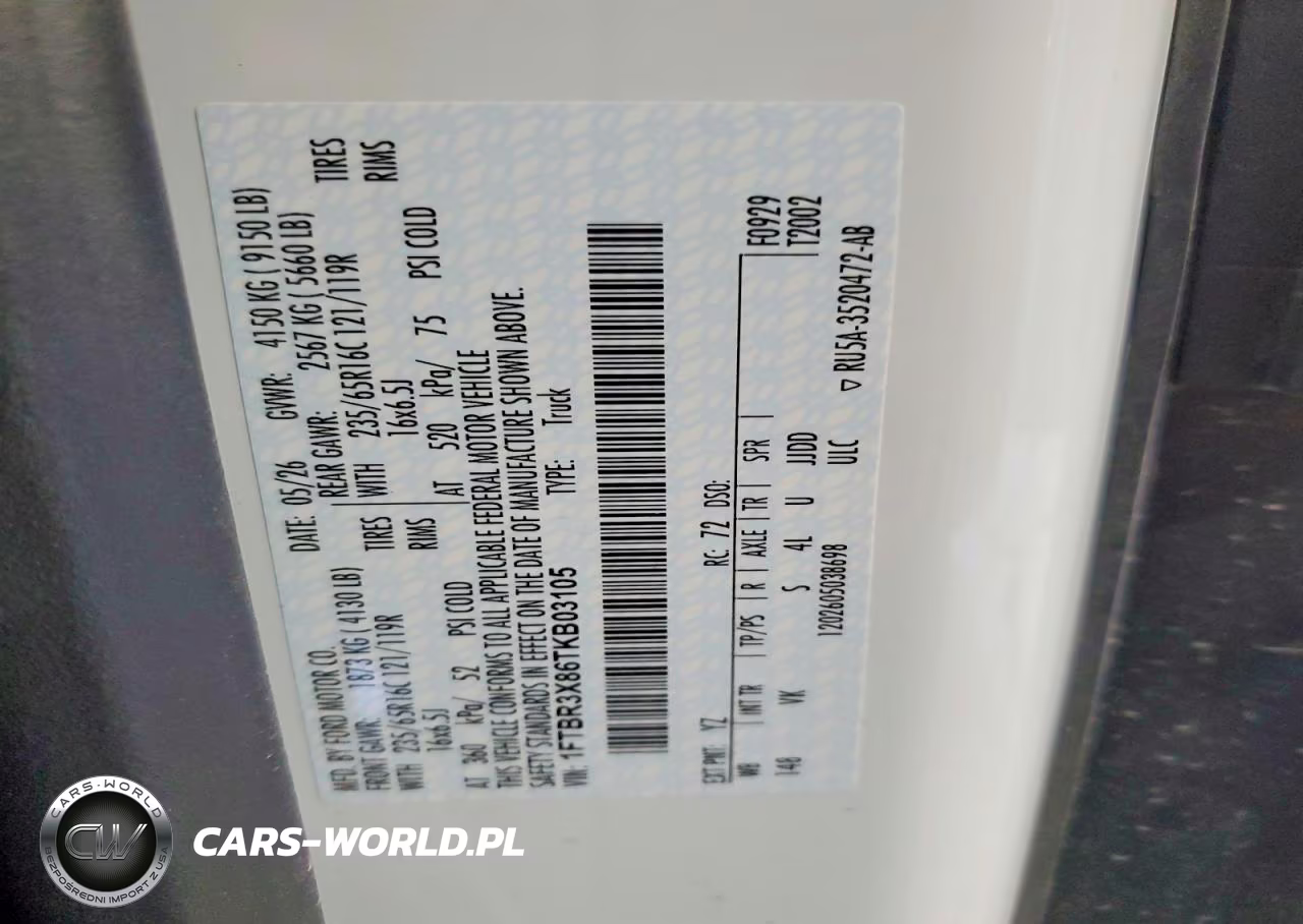 2026 Ford Transit 250 Delivery Van VIN:1FTBR3X86TKB03105 - 13