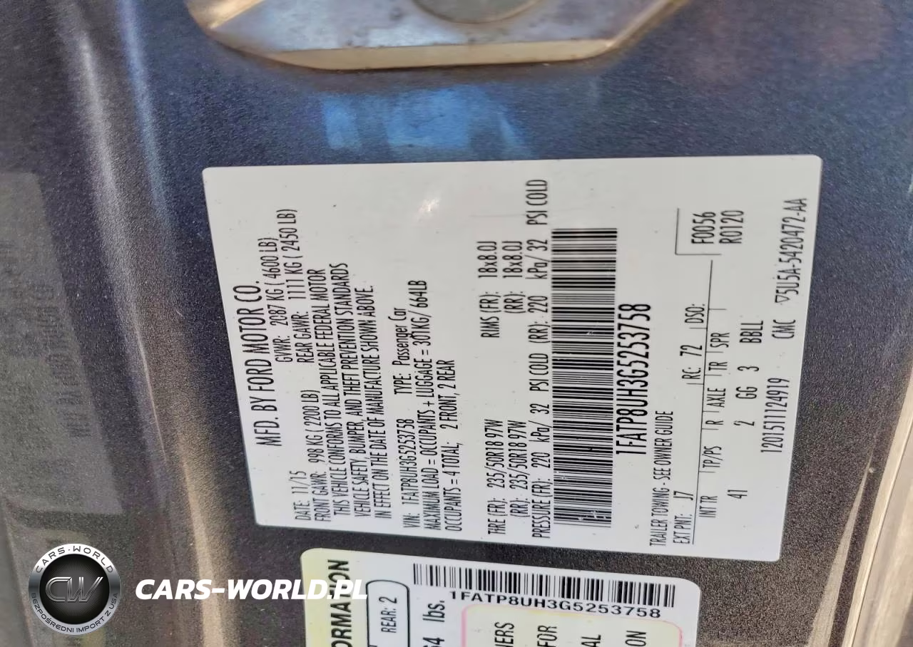 2016 Ford Mustang VIN:1FATP8UH3G5253758 - 12
