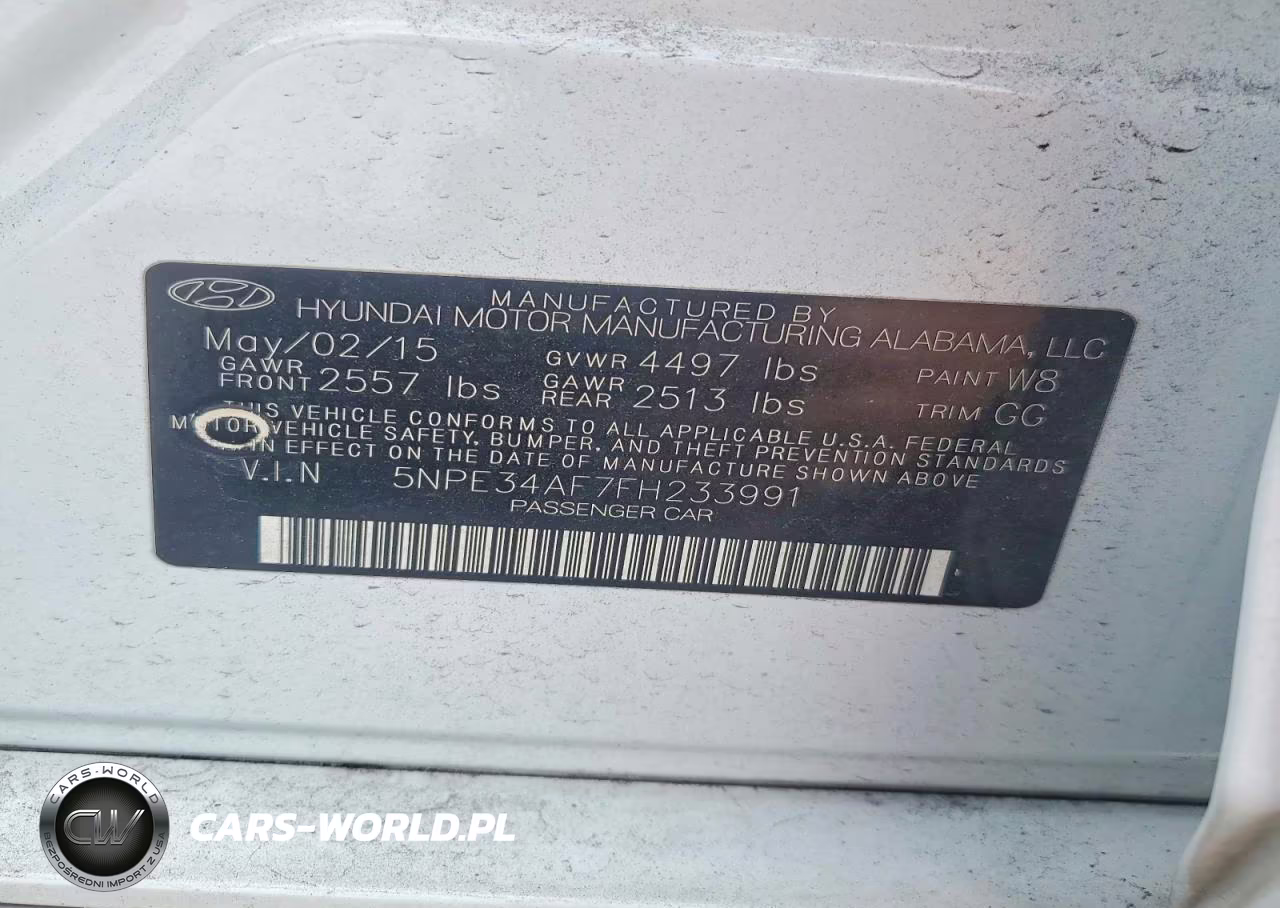 2015 Hyundai Sonata Limited VIN:5NPE34AF7FH233991 - 12