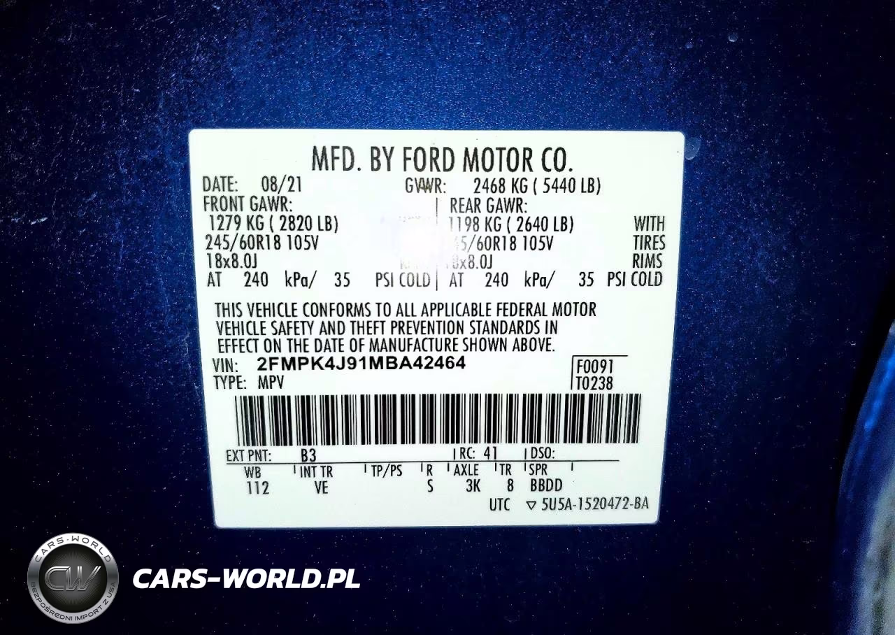 2021 Ford Edge Sel VIN:2FMPK4J91MBA42464 - 13