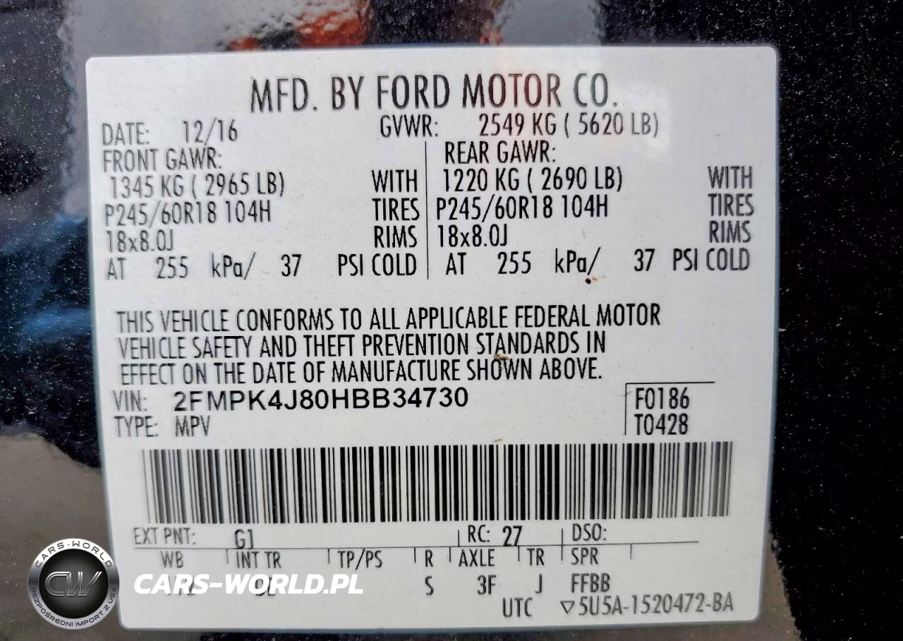 2017 Ford Edge Sel VIN:2FMPK4J80HBB34730 - 13