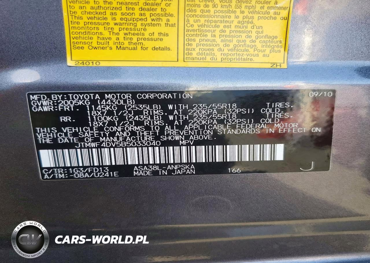2011 Toyota Rav4 Sport VIN:JTMWF4DV5B5033040 - 13