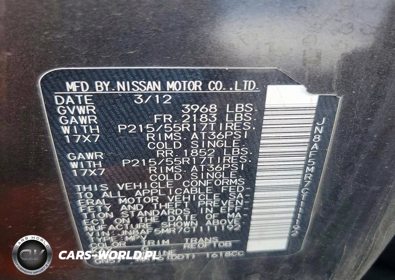 2012 Nissan Juke S VIN:JN8AF5MR7CT111192 - 12
