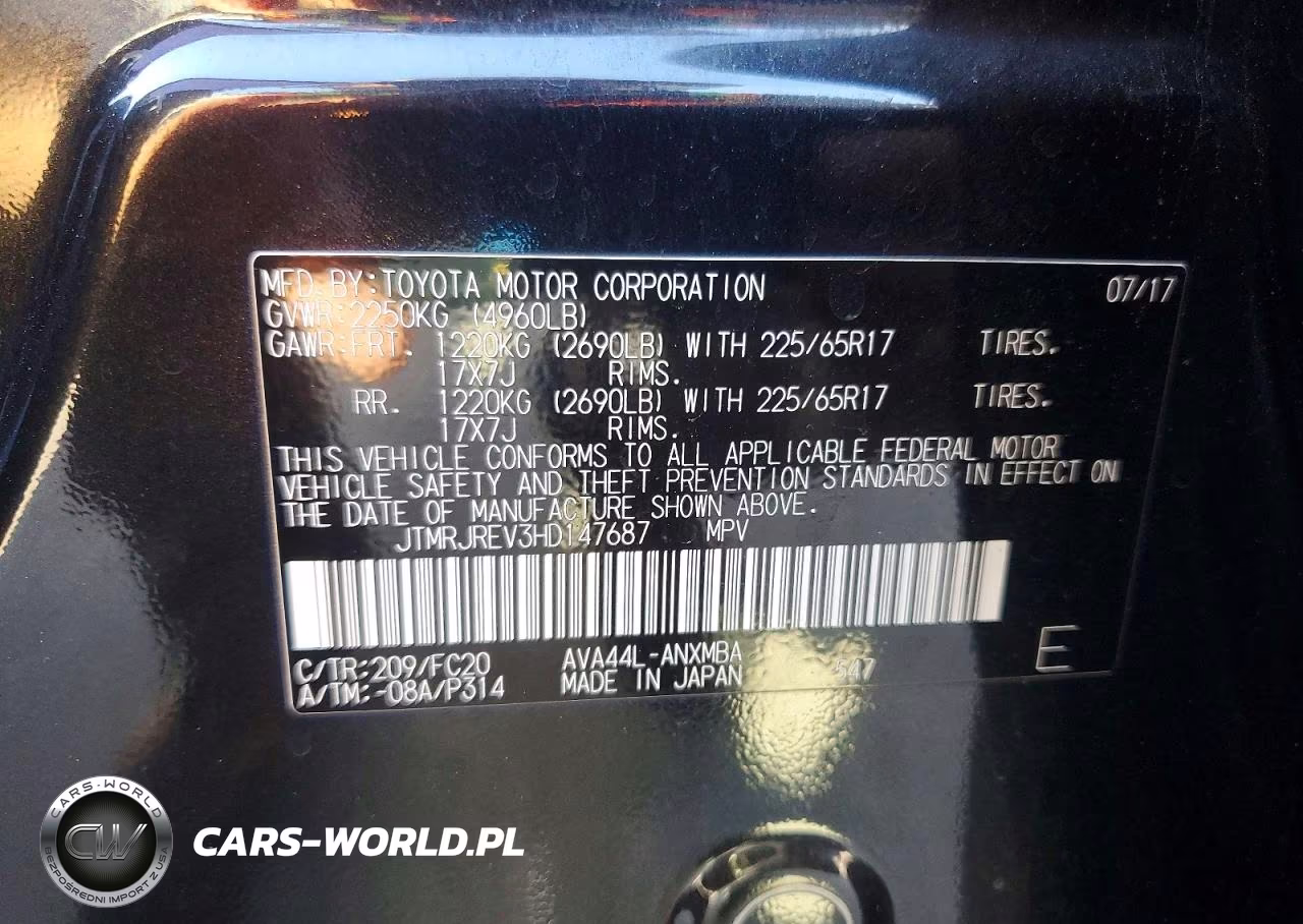 2017 Toyota Rav4 Hybrid Xle VIN:JTMRJREV3HD147687 - 12