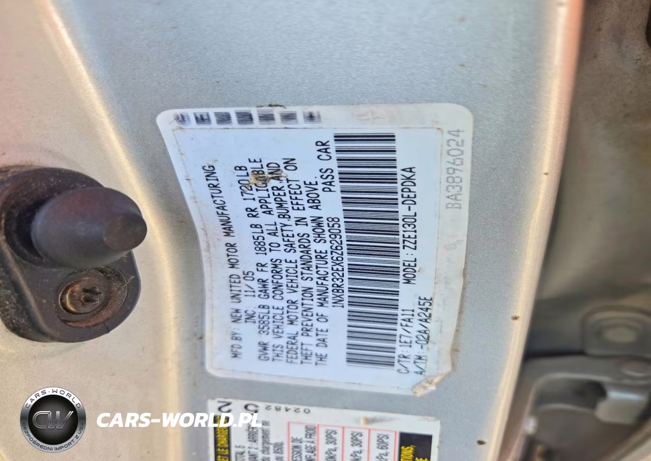 2006 Toyota Corolla Ce VIN:1NXBR32EX6Z629058 - 12
