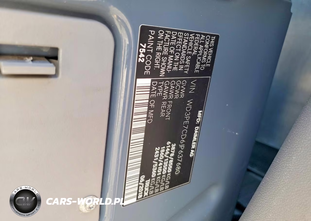 2018 Mercedes Benz Sprinter 2500 Delivery Van VIN:WD3PE7CD6JP637680 - 13