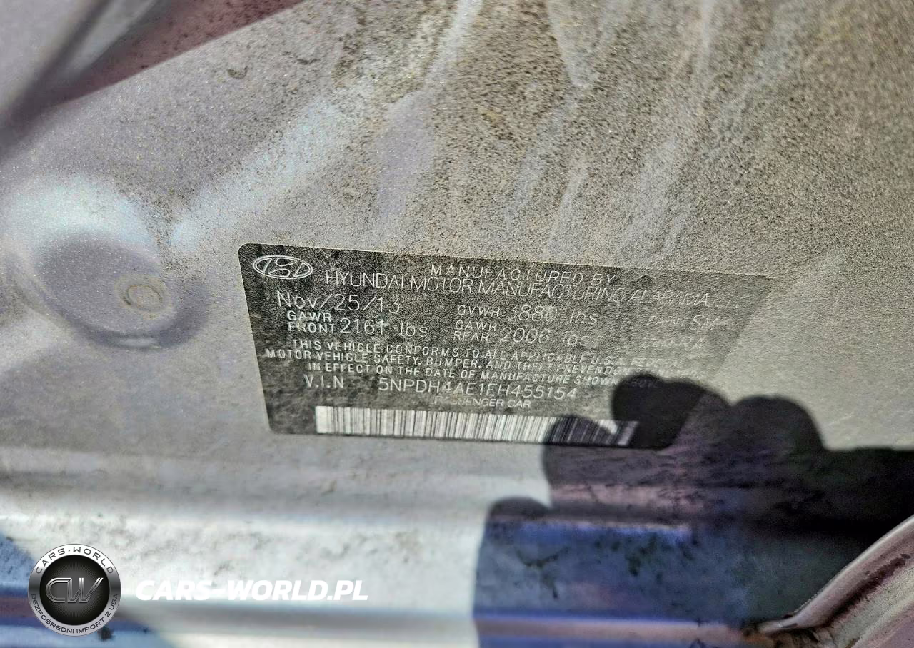 2014 Hyundai Elantra Se VIN:5NPDH4AE1EH455154 - 12