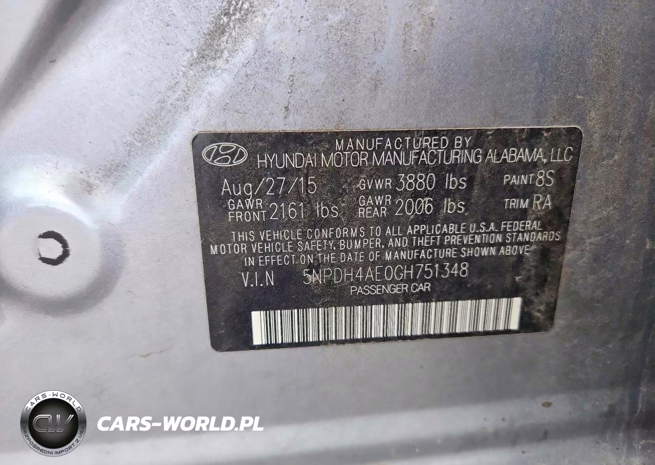 2016 Hyundai Elantra Se VIN:5NPDH4AE0GH751348 - 12
