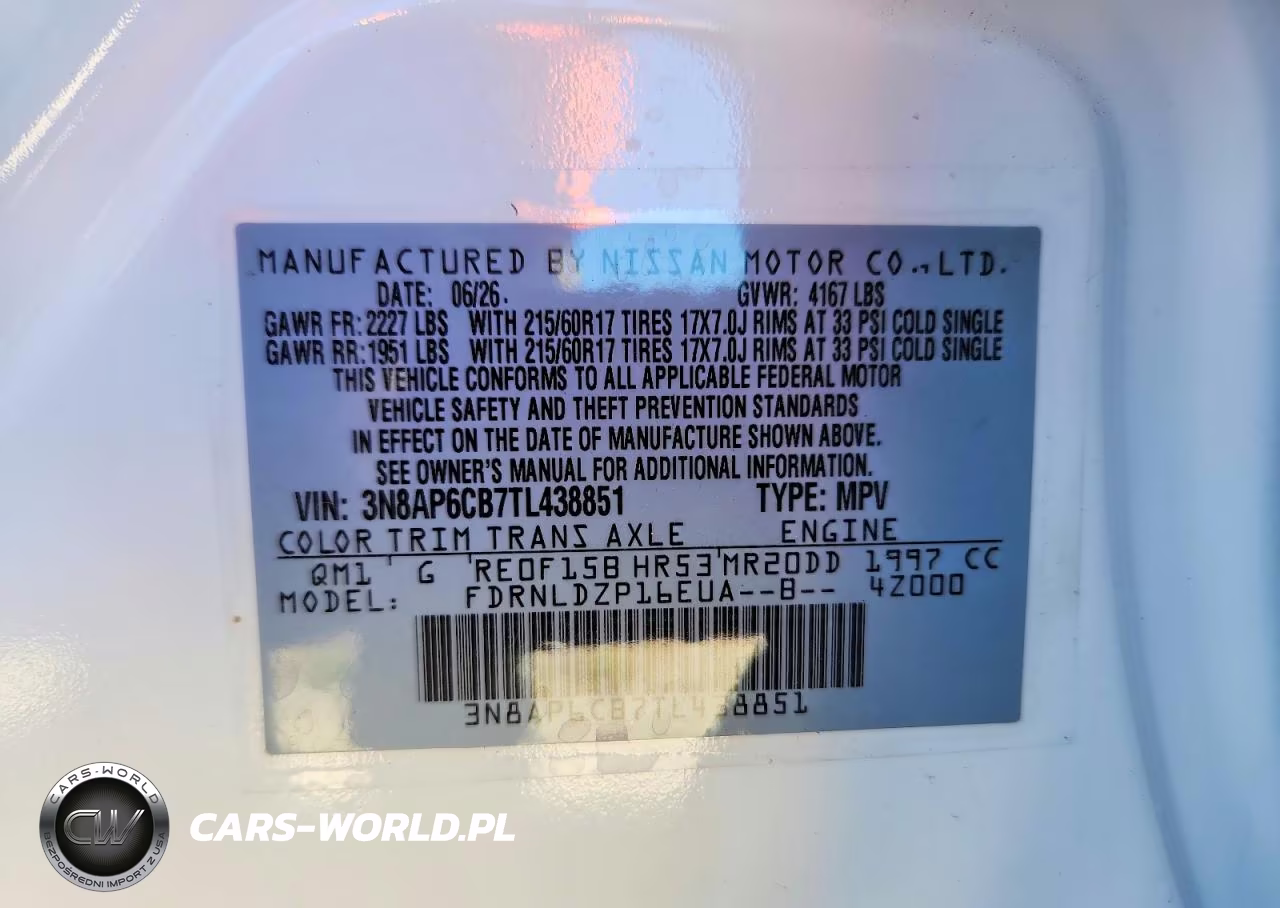 2026 Nissan Kicks Sv VIN:3N8AP6CB7TL438851 - 12