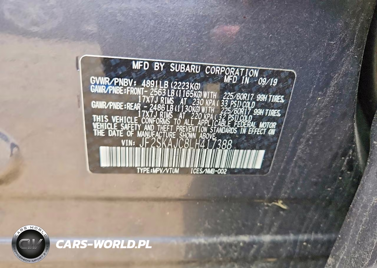 2020 Subaru Forester Premium VIN:JF2SKAJC8LH417388 - 14