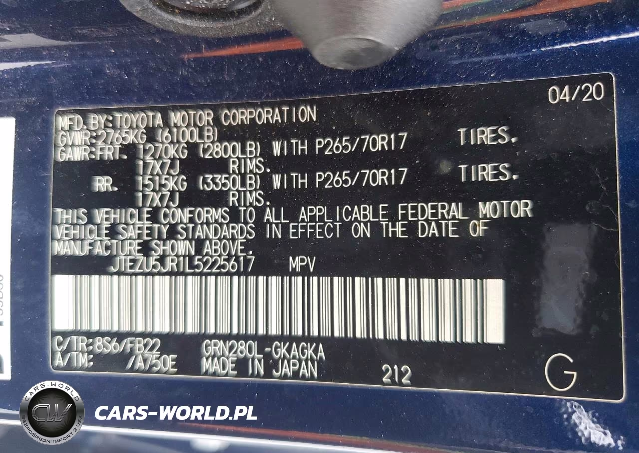 2020 Toyota 4Runner Sr5 VIN:JTEZU5JR1L5225617 - 13