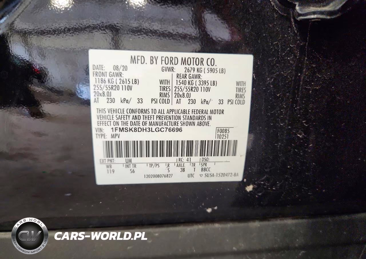 2020 Ford Explorer Xlt VIN:1FMSK8DH3LGC76696 - 13