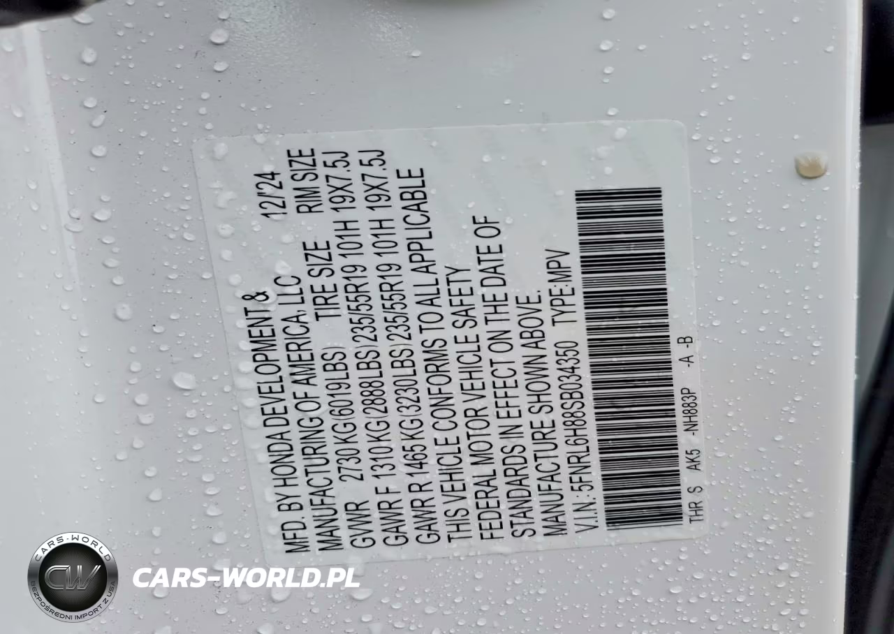 2025 Honda Odyssey Touring VIN:5FNRL6H88SB034350 - 13