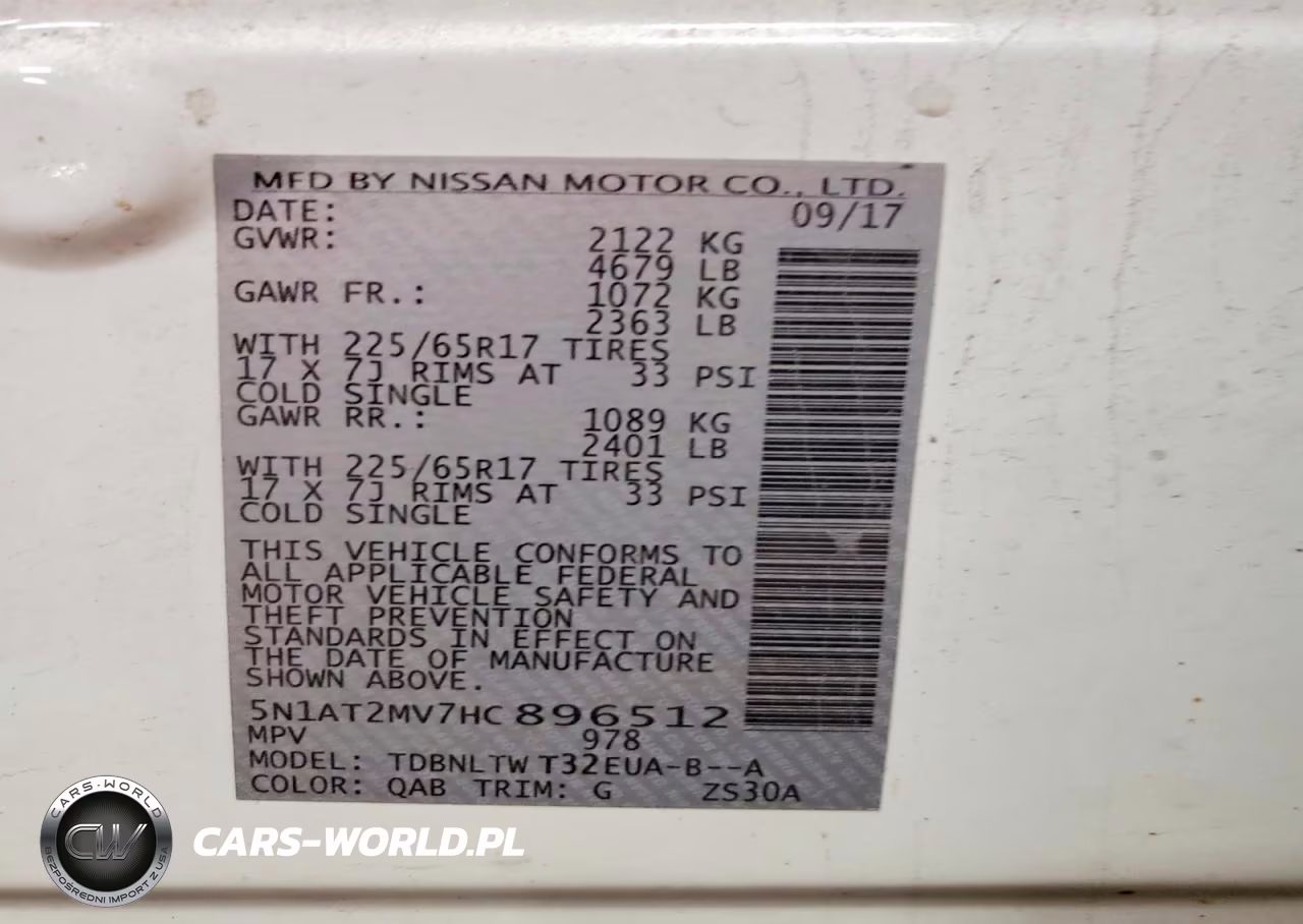 2017 Nissan Rogue Sv VIN:5N1AT2MV7HC896512 - 14