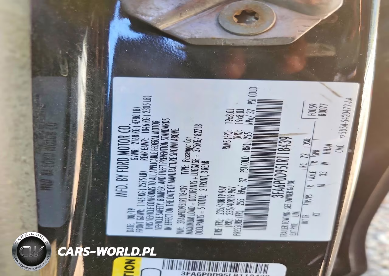 2020 Ford Fusion Titanium VIN:3FA6P0D95LR118439 - 12