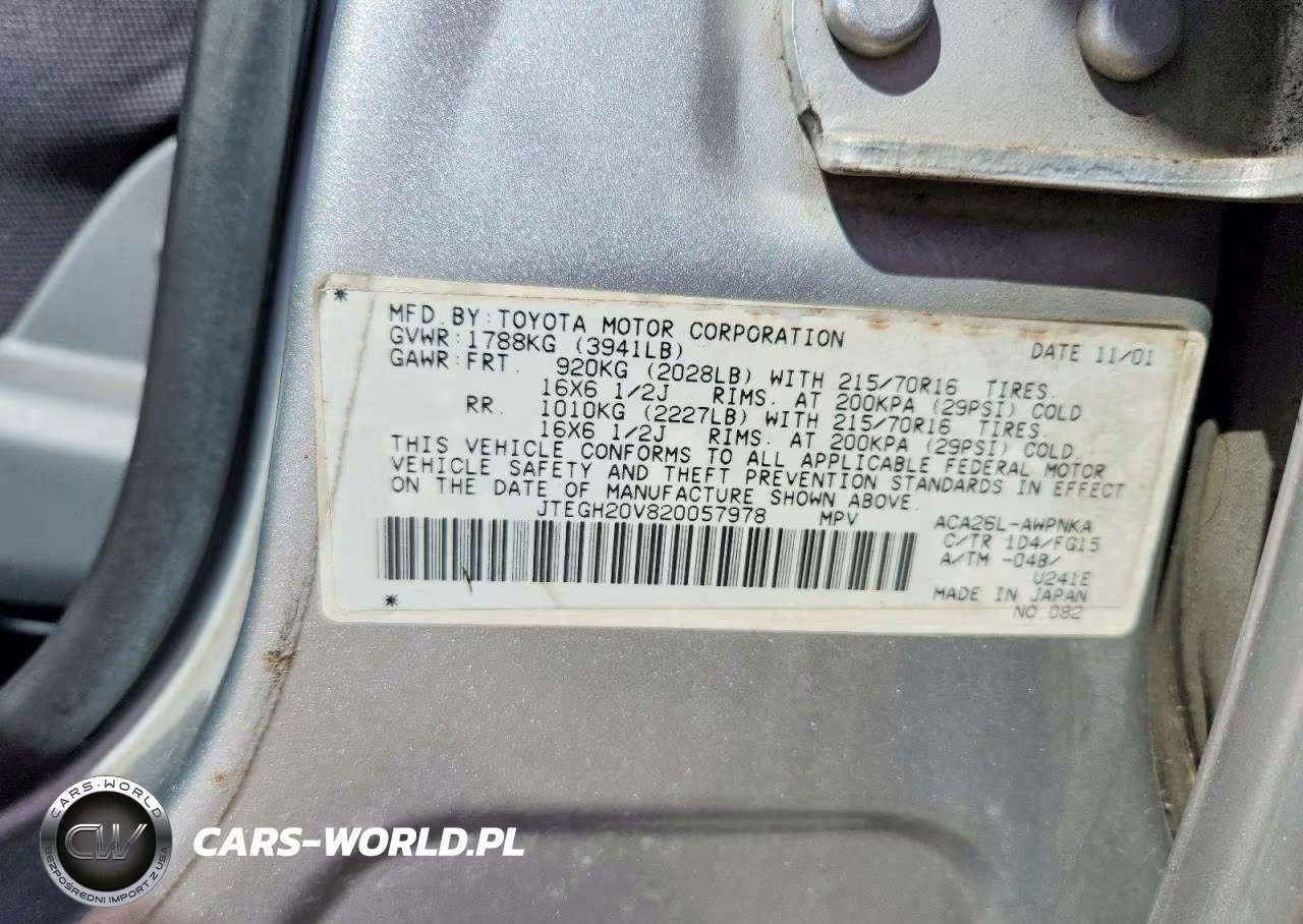 2002 Toyota Rav4 Base VIN:JTEGH20V820057978 - 12