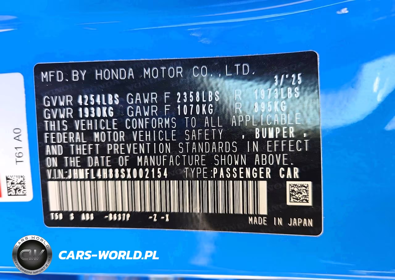 2025 Honda Civic Hybrid Sport VIN:JHMFL4H88SX002154 - 12