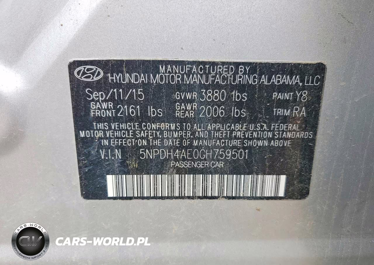 2016 Hyundai Elantra Se VIN:5NPDH4AE0GH759501 - 13