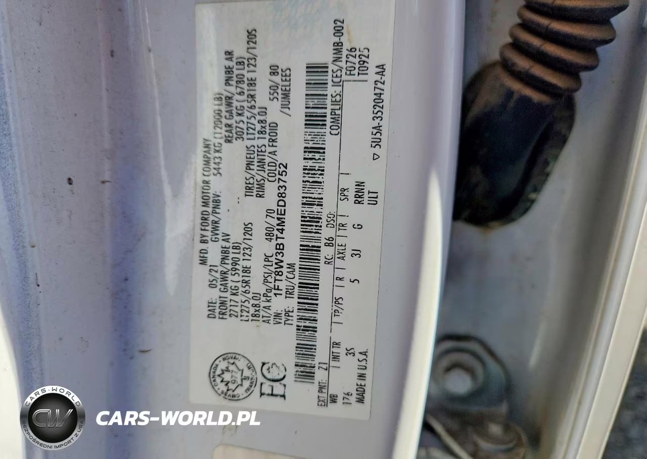 2021 Ford F350 Super Duty VIN:1FT8W3BT4MED83752 - 13