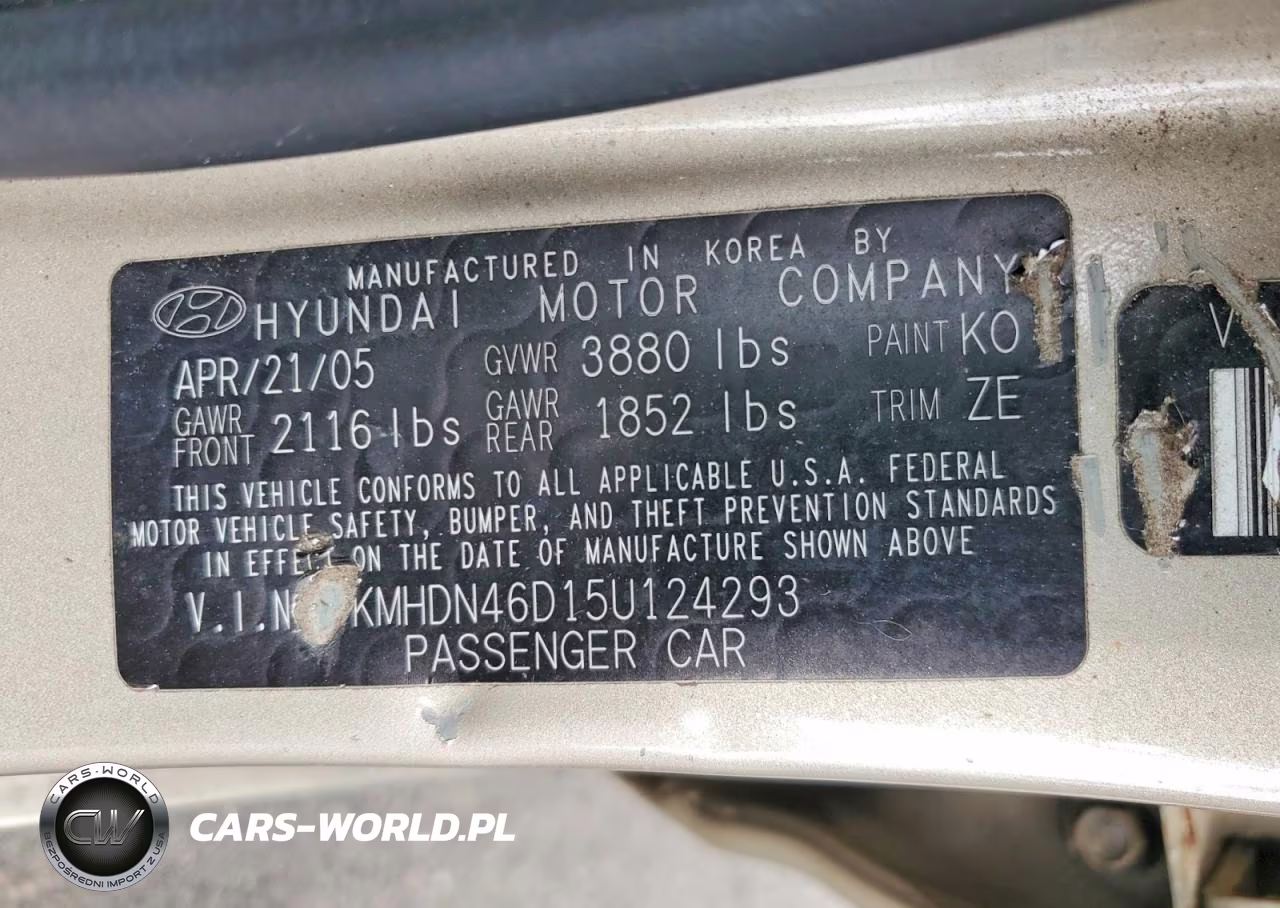2005 Hyundai Elantra Gls VIN:KMHDN46D15U124293 - 12