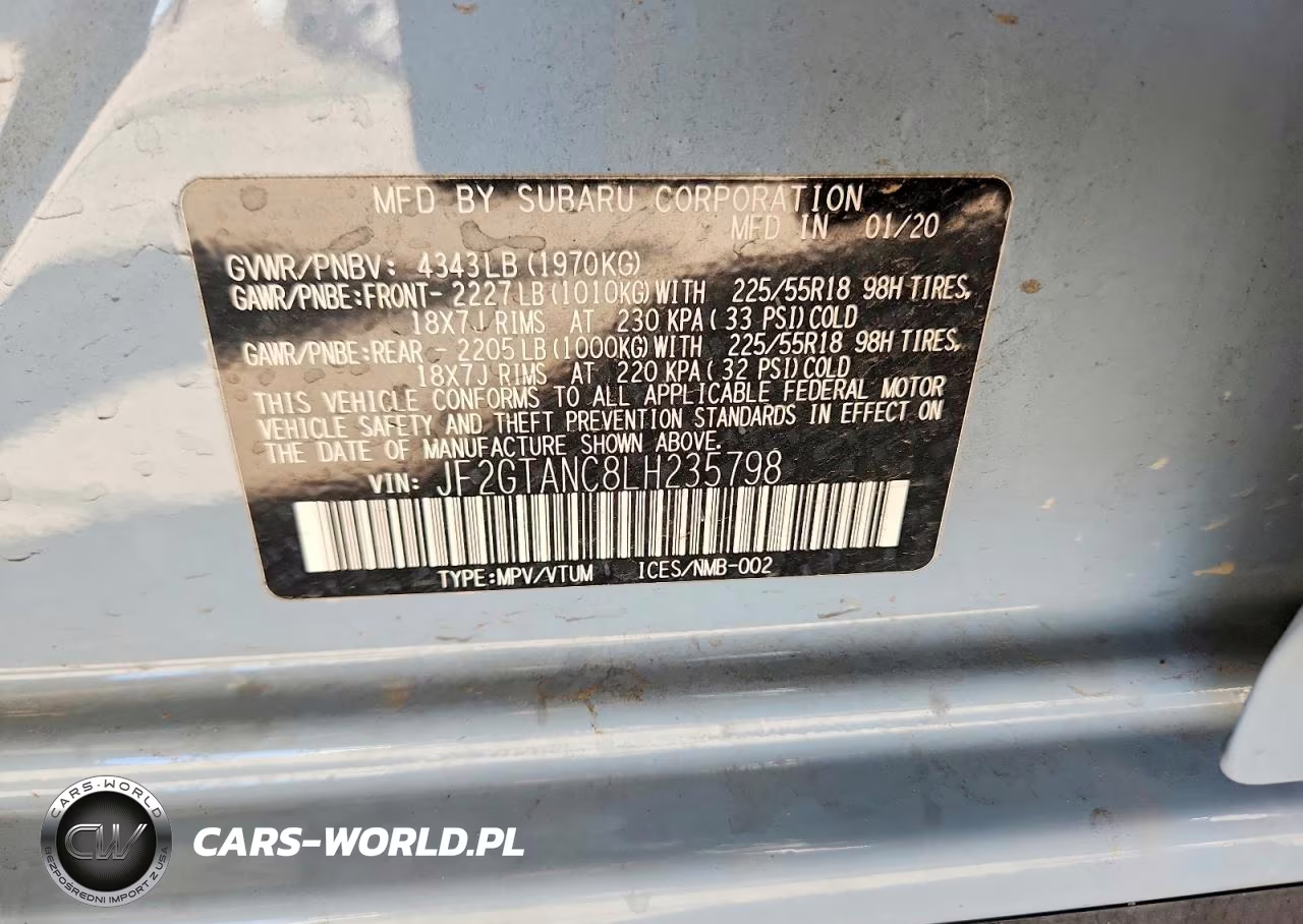 2020 Subaru Crosstrek Limited VIN:JF2GTANC8LH235798 - 13