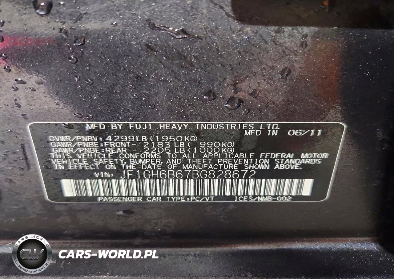 2011 Subaru Impreza 2.5I Premium VIN:JF1GH6B67BG828672 - 12