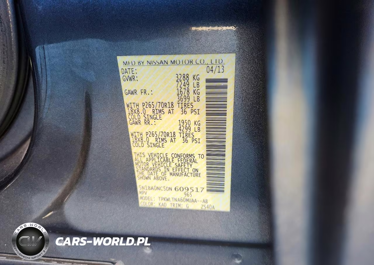 2013 Nissan Armada Sv VIN:5N1BA0NC5DN609517 - 13