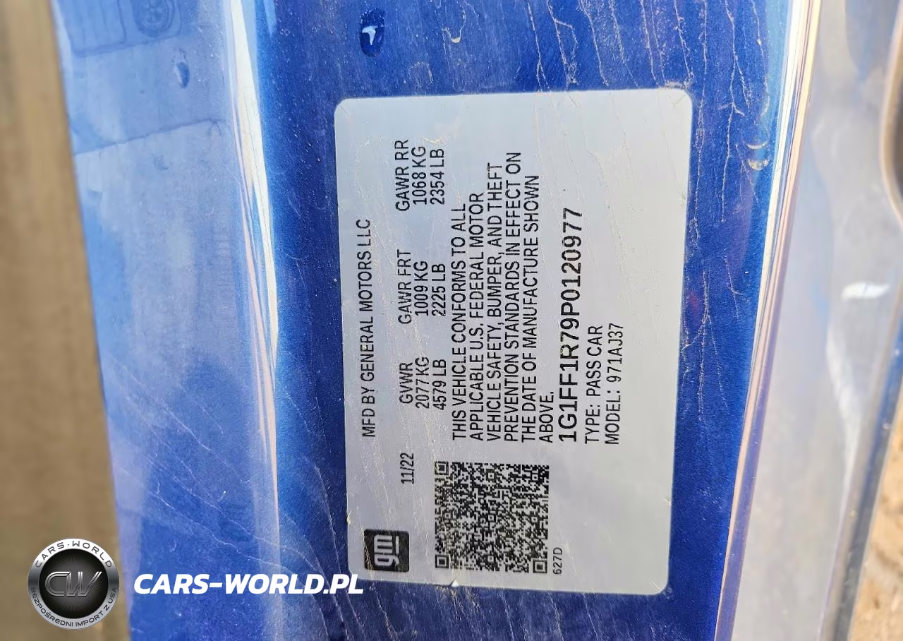 2023 Chevrolet Camaro Lt1 VIN:1G1FF1R79P0120977 - 12