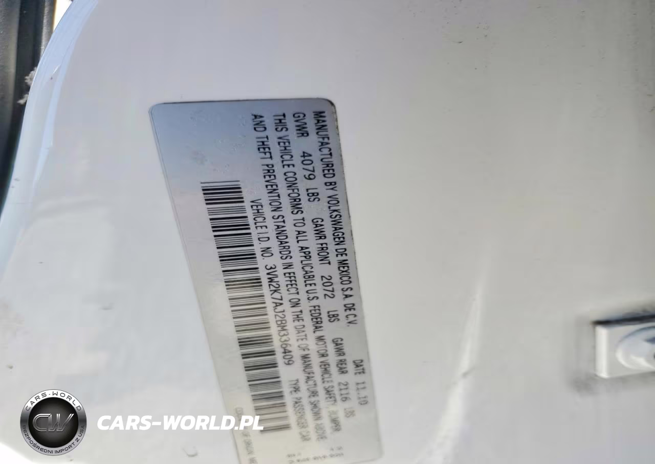2011 Volkswagen Jetta Base VIN:3VW2K7AJ2BM336409 - 12