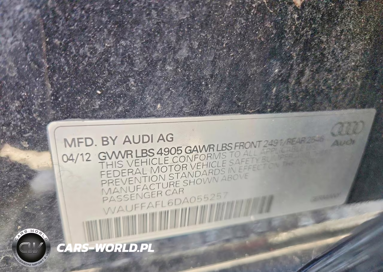 2013 Audi A4 Premium Plus VIN:WAUFFAFL6DA055257 - 12