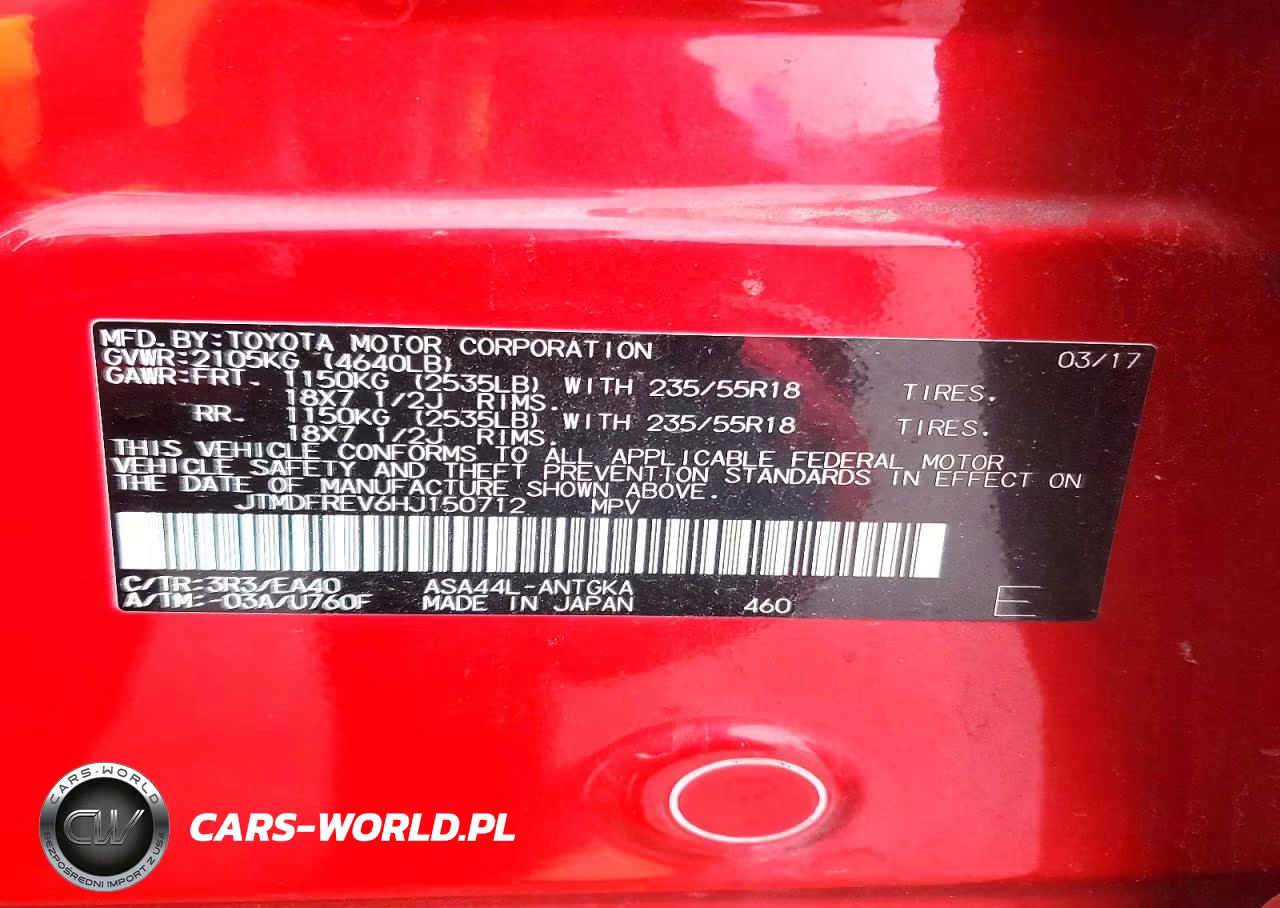 2017 Toyota Rav4 Limited VIN:JTMDFREV6HJ150712 - 13