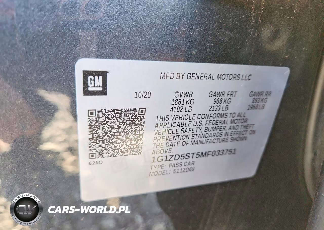 2021 Chevrolet Malibu Lt VIN:1G1ZD5ST5MF033751 - 12