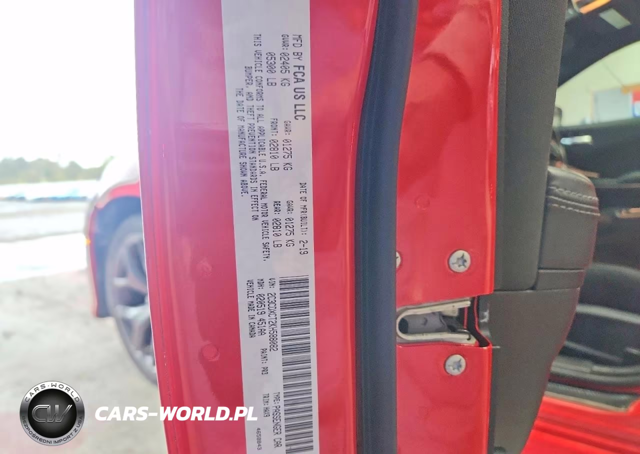 2019 Dodge Charger R-T VIN:2C3CDXCT2KH588082 - 12